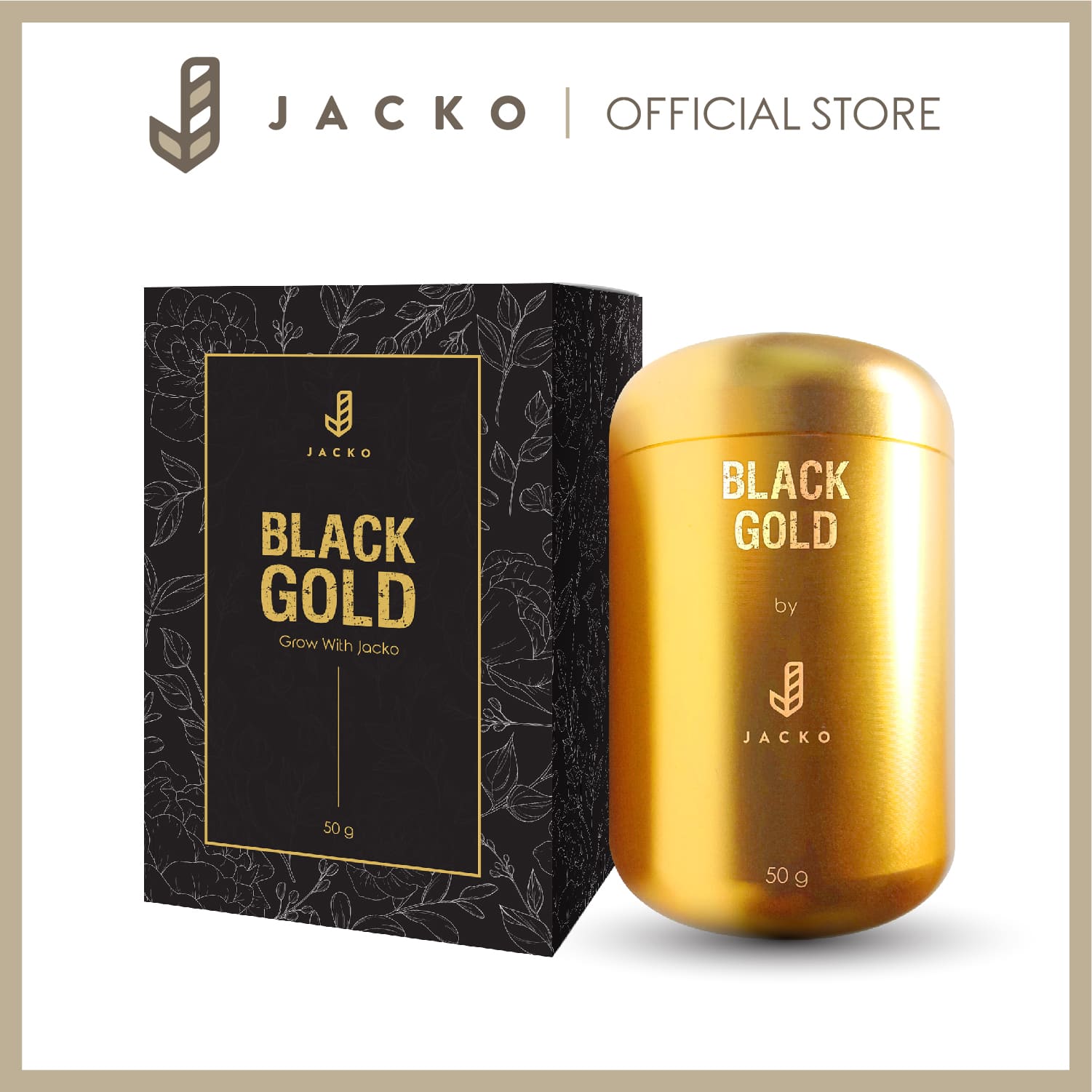 Jacko Black Gold Packaging Capsule 50g and Box Organic Bacilllus Microbe Organic Fertiliser