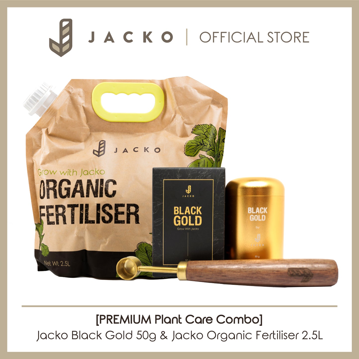 Jacko Black Gold 50g and Jacko Organic Fertiliser - Premium Care Combo 